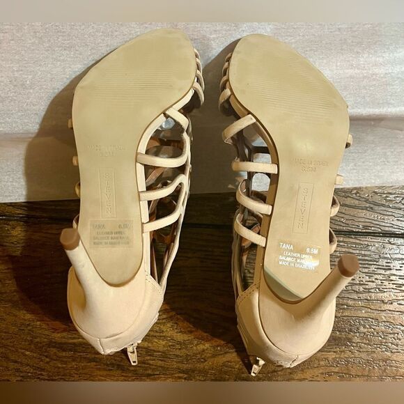 Steve X Steve Madden Tana Suede Leather Upper Caged Shoes  Size 6.5 3.5” Heel - Picture 6 of 9